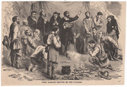 First Sabbath Service of the Pilgrims